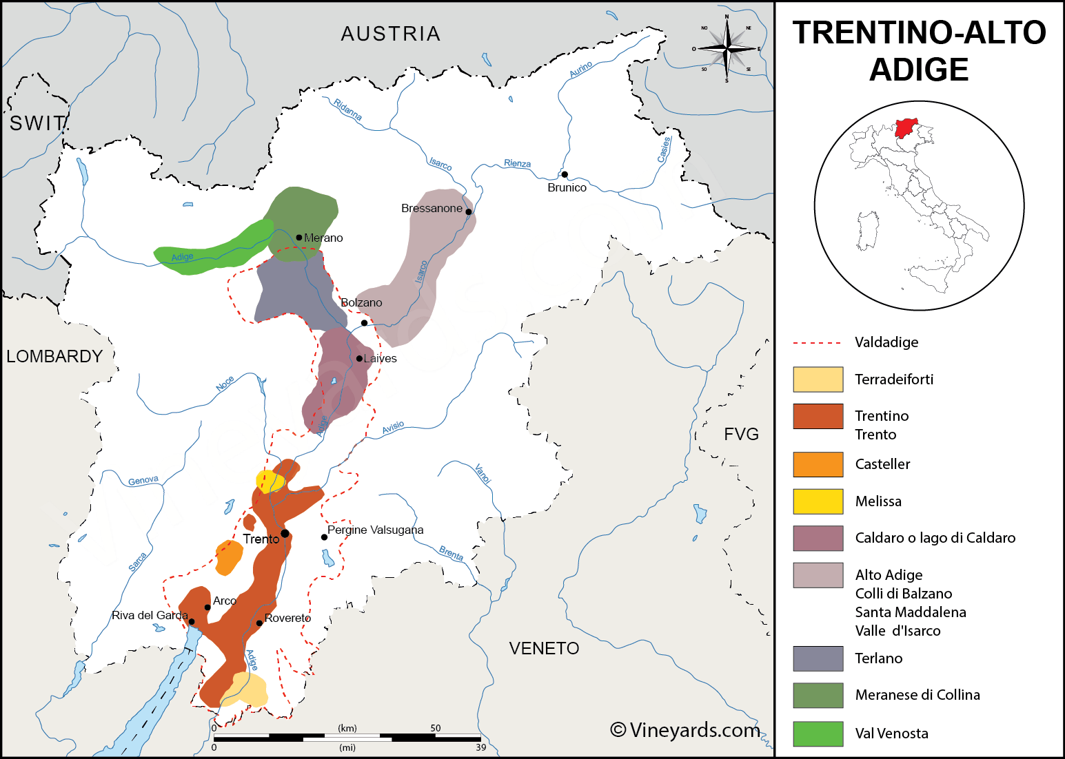 Wine Regions in Trentino South Tyrol